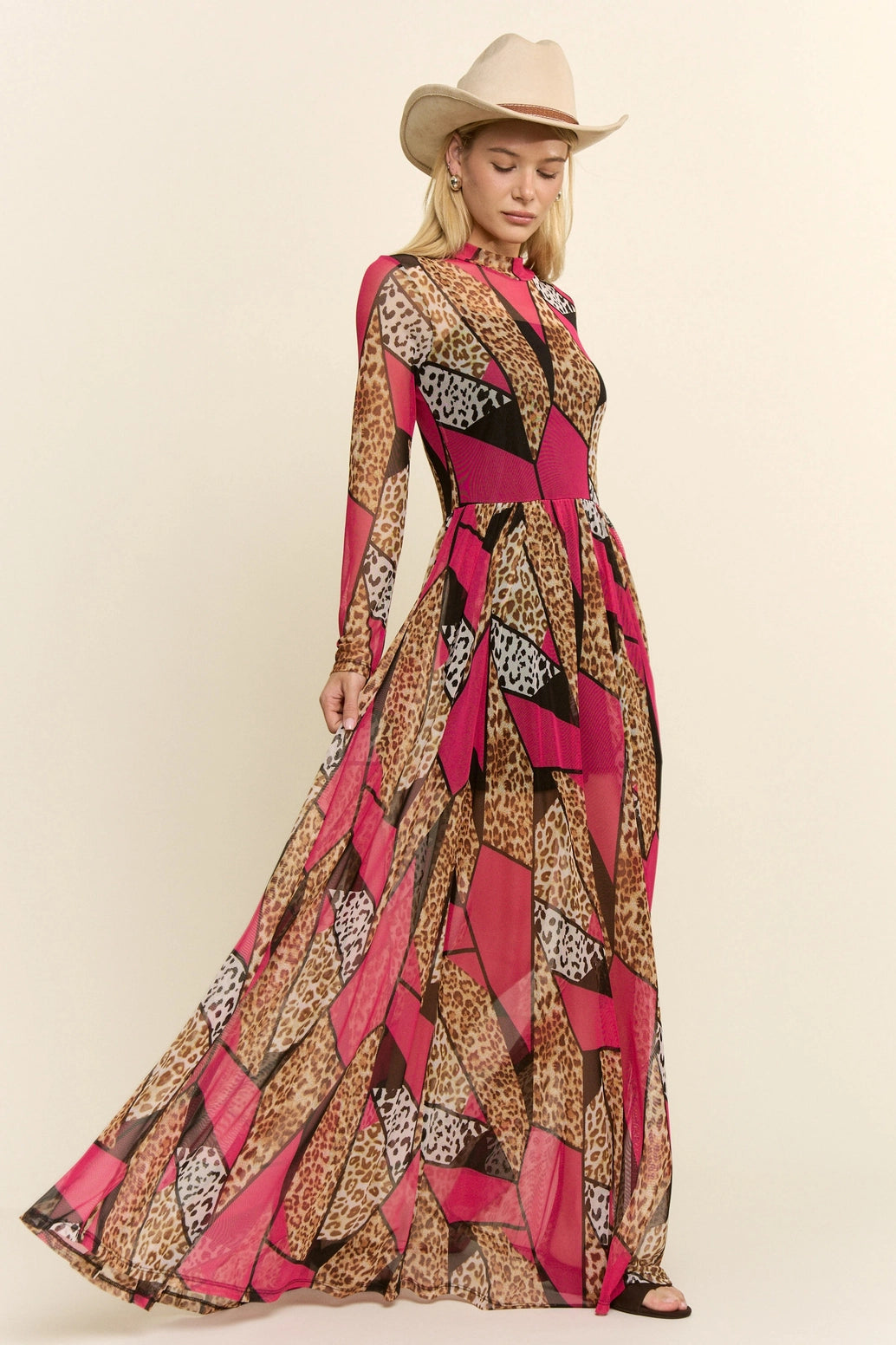 Patty's Patchwork Leopard dress