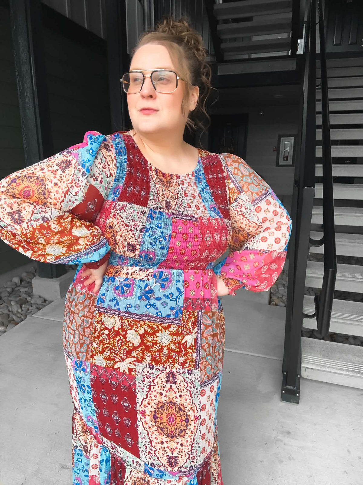 Shimmer Patchwork Dress