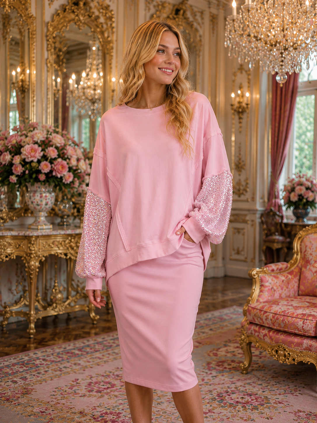 Radiance Sequin Sleeve Hoodie