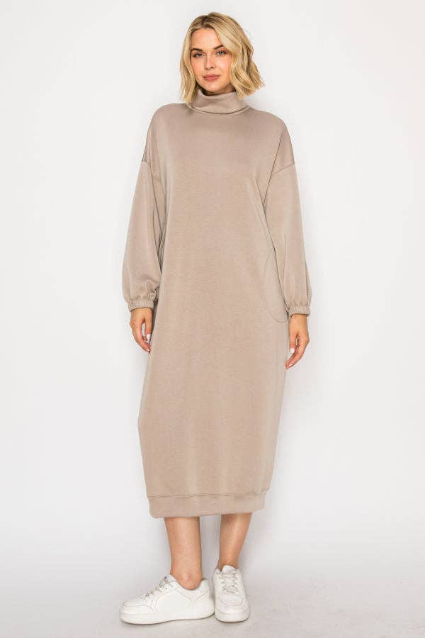 EFFORTLESSLY CHIC LOUNGE PLUS SIZE MIDI DRESS