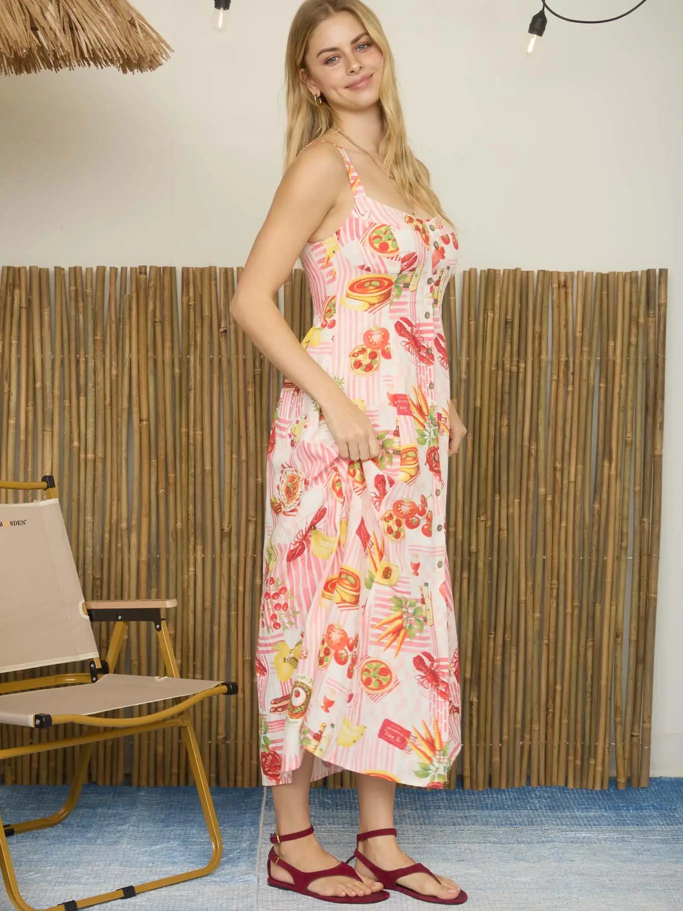 Bon Appétit Stripe Midi Dress