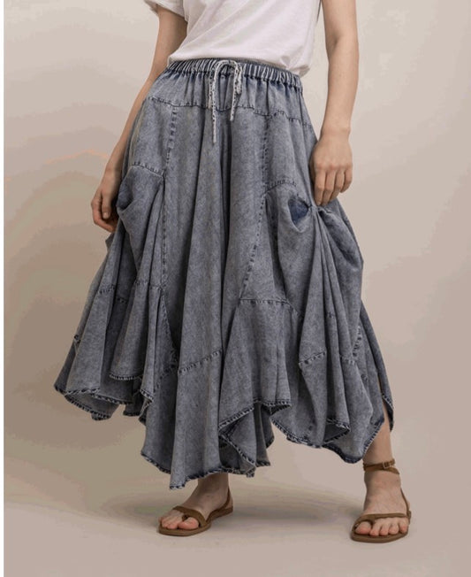 Ashlyn denim swing skirt