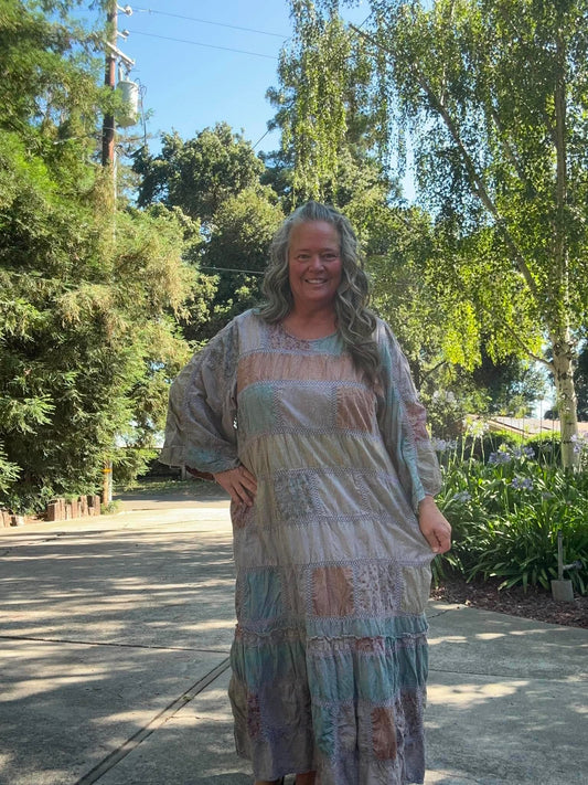 The Whispering Patchwork Dress
