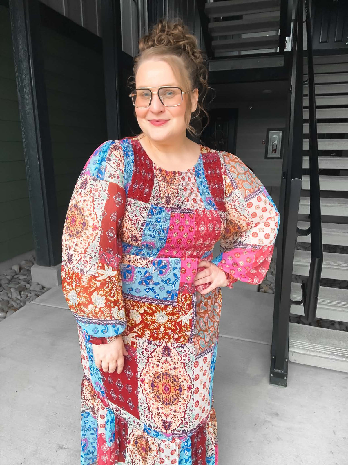 Shimmer Patchwork Dress