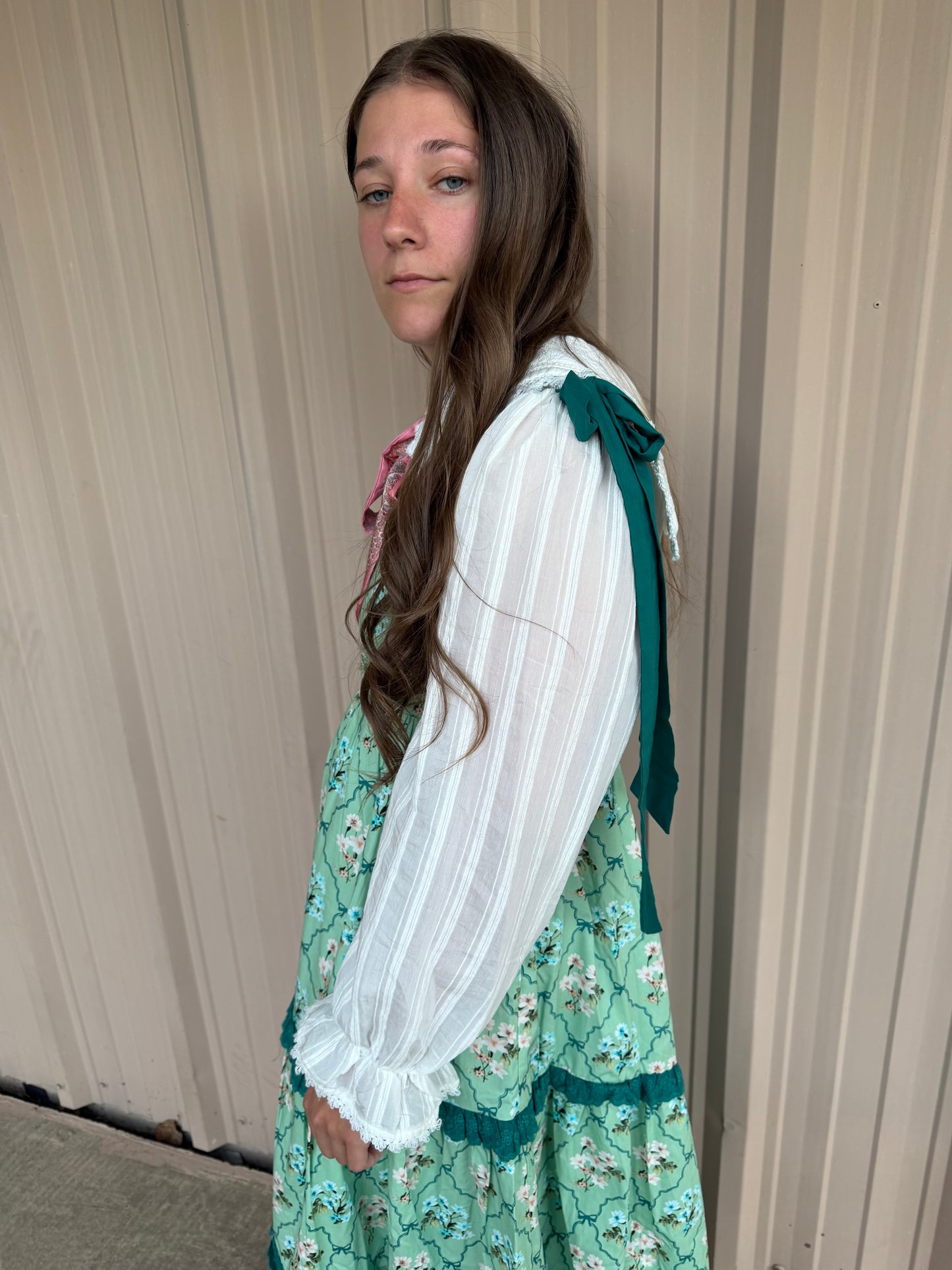 Tiered Floral Quilted Midi Dress