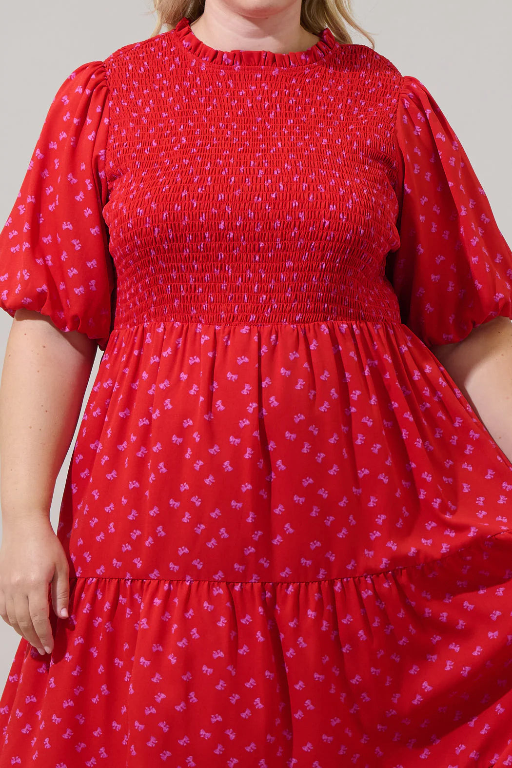 bow smocked dress