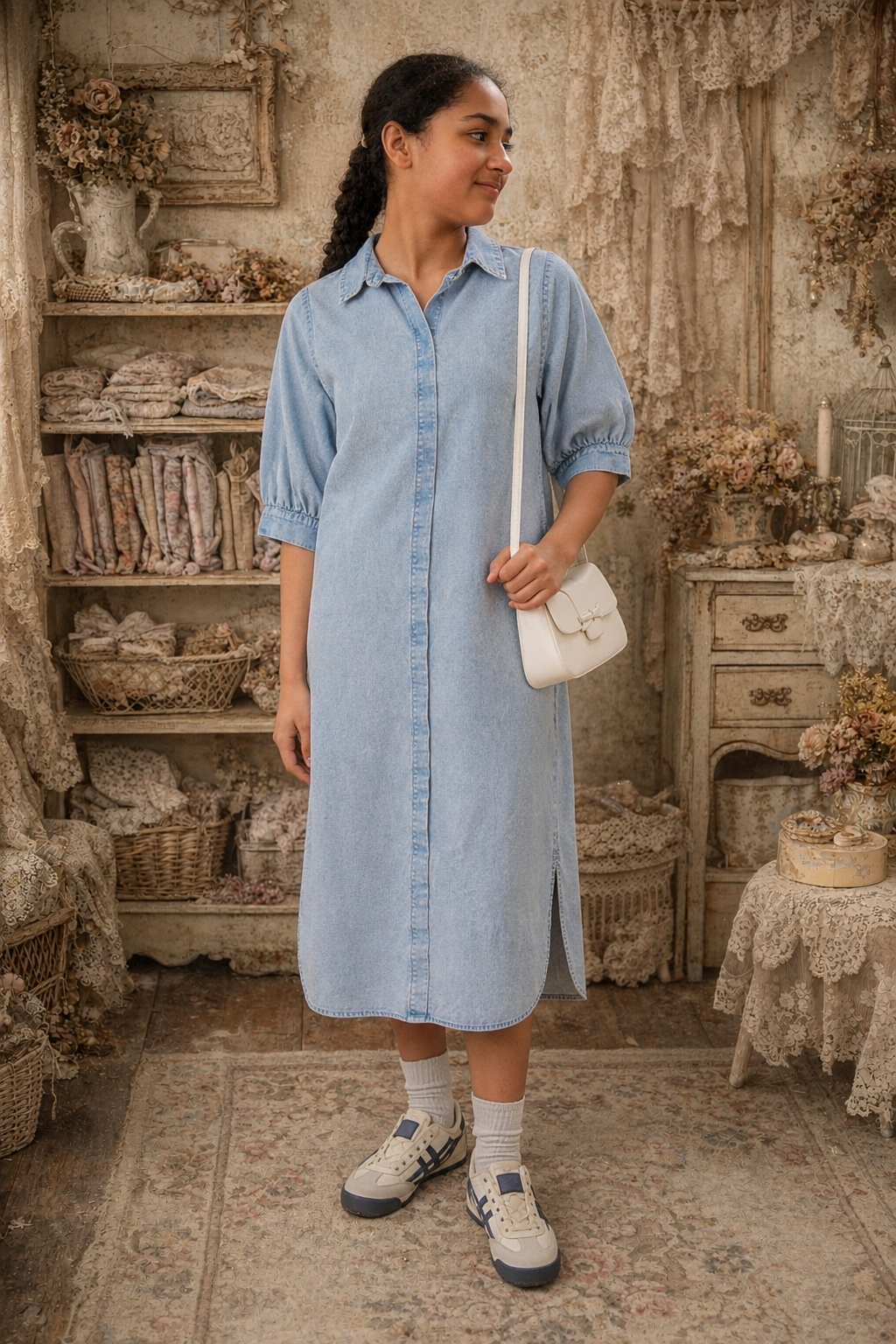 EVERYDAY DENIM Midi Dress