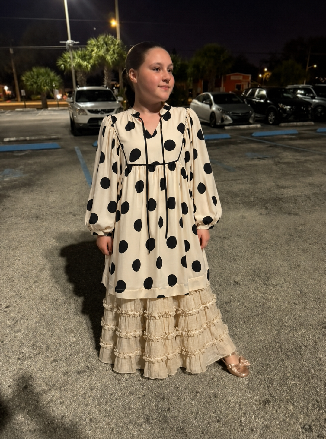 Polka dot tunic dress
