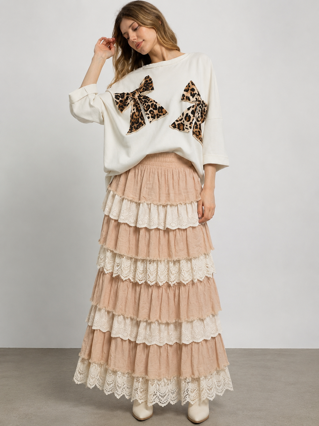 TIERED RUFFLE SKIRT