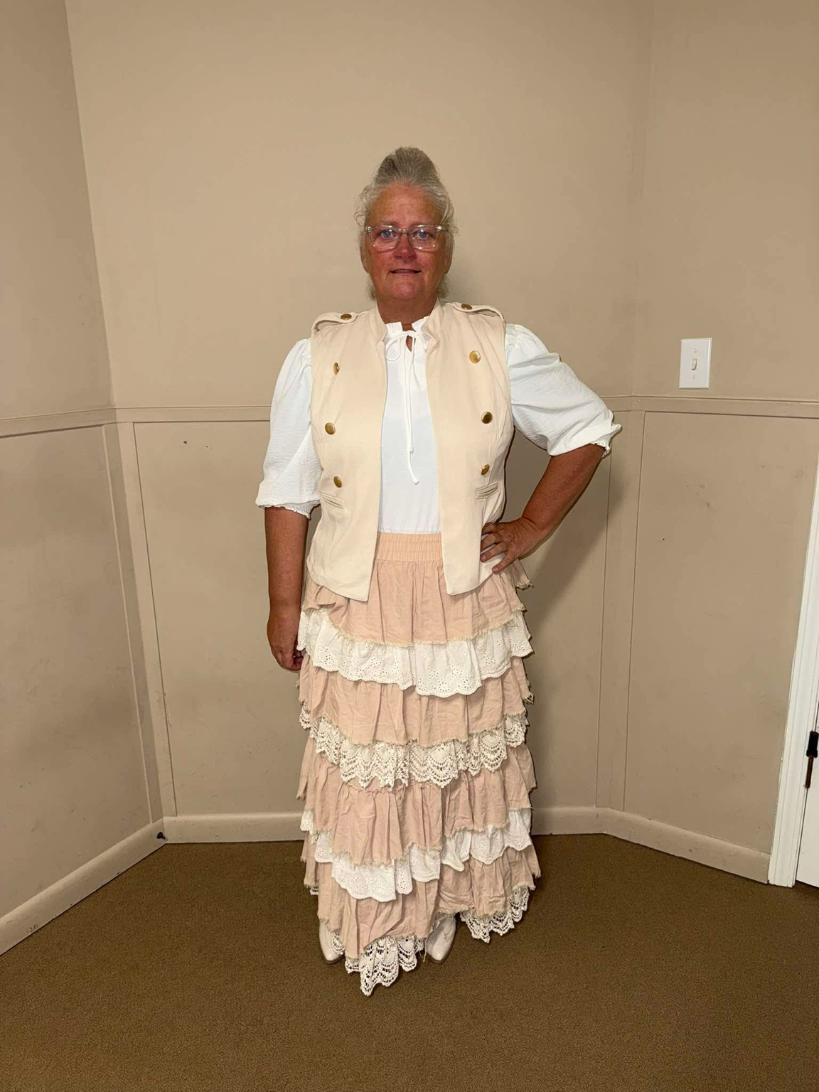 TIERED RUFFLE SKIRT