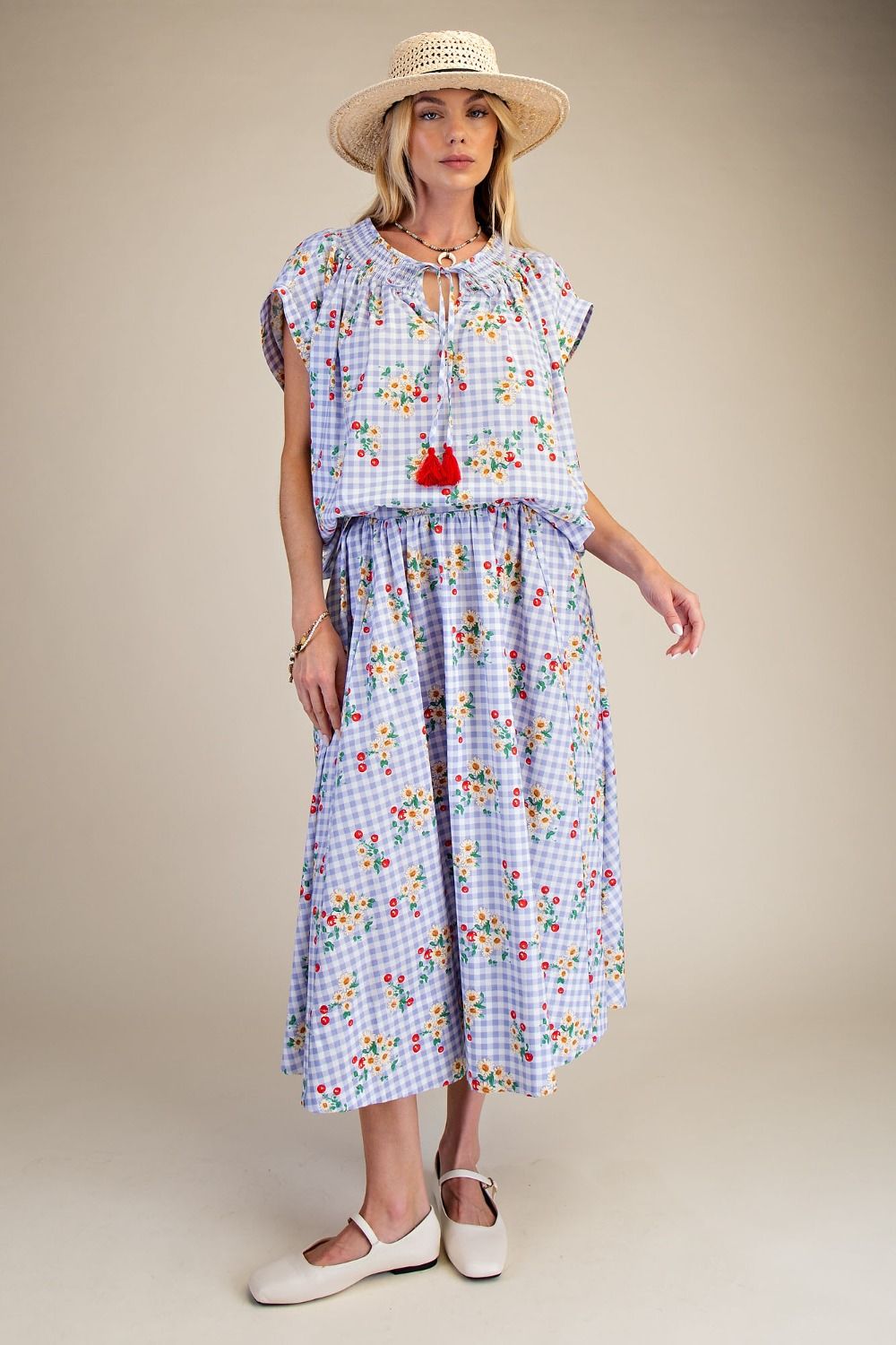 Blue Cherry Picnic Set