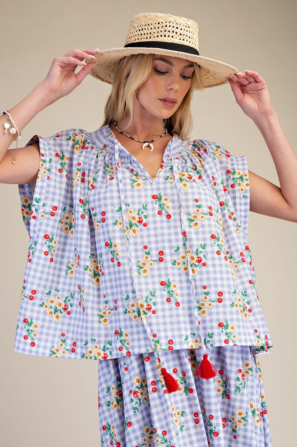 Blue Cherry Picnic Set