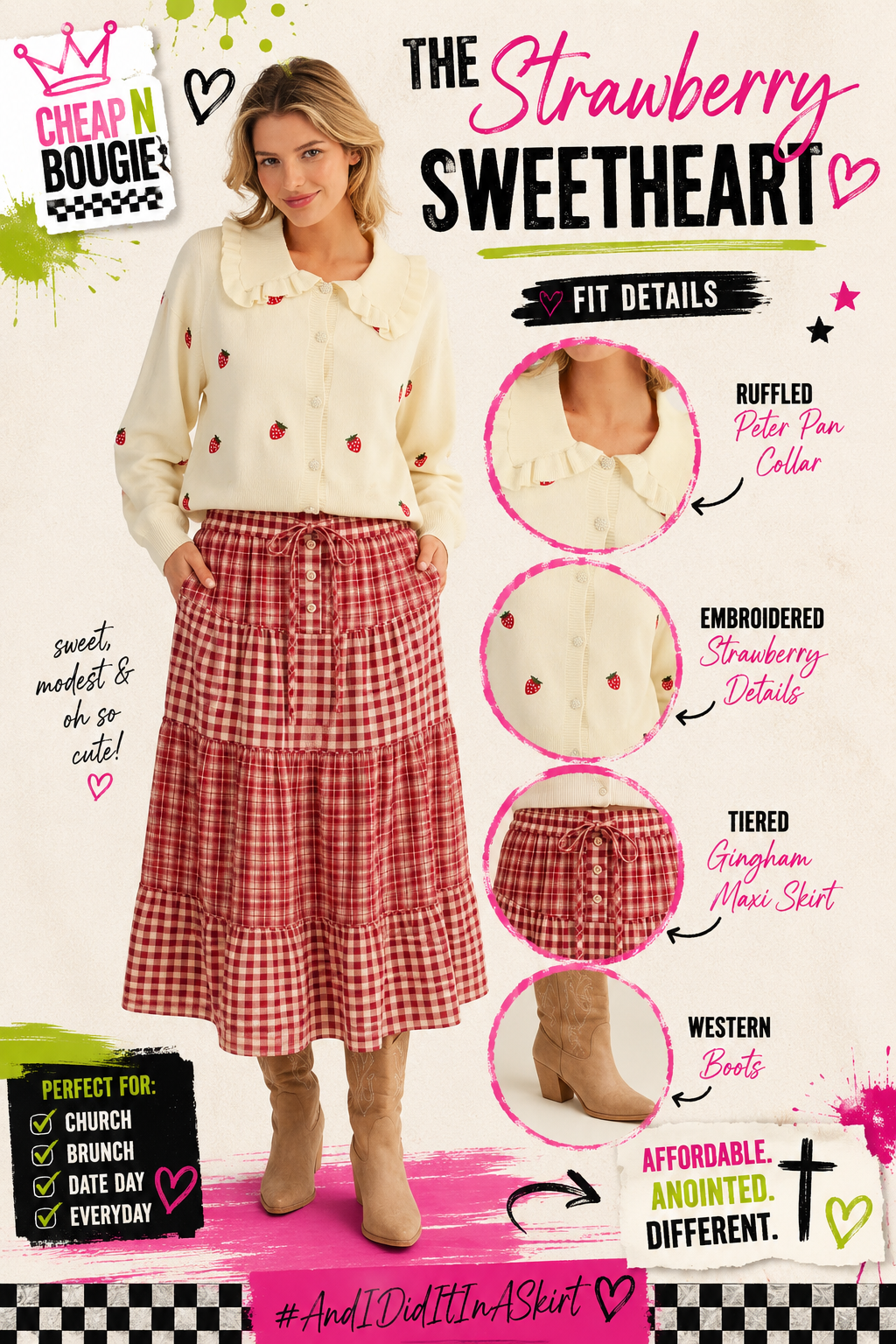 Strawberry Peter Pan top