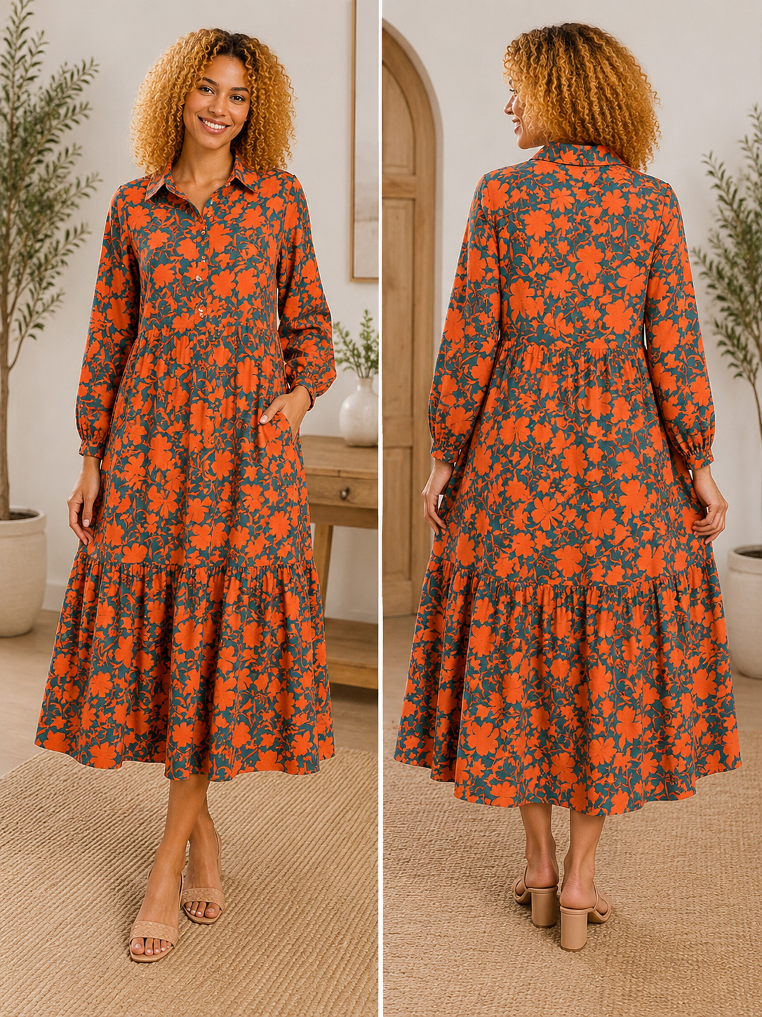 Pumpkin Spice Bloom Dress