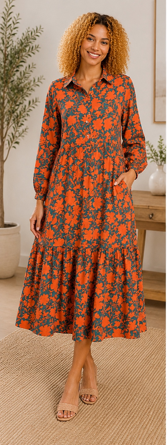 Pumpkin Spice Bloom Dress