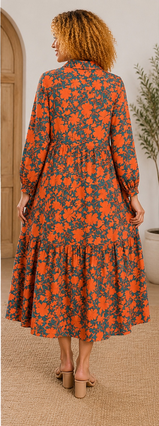 Pumpkin Spice Bloom Dress