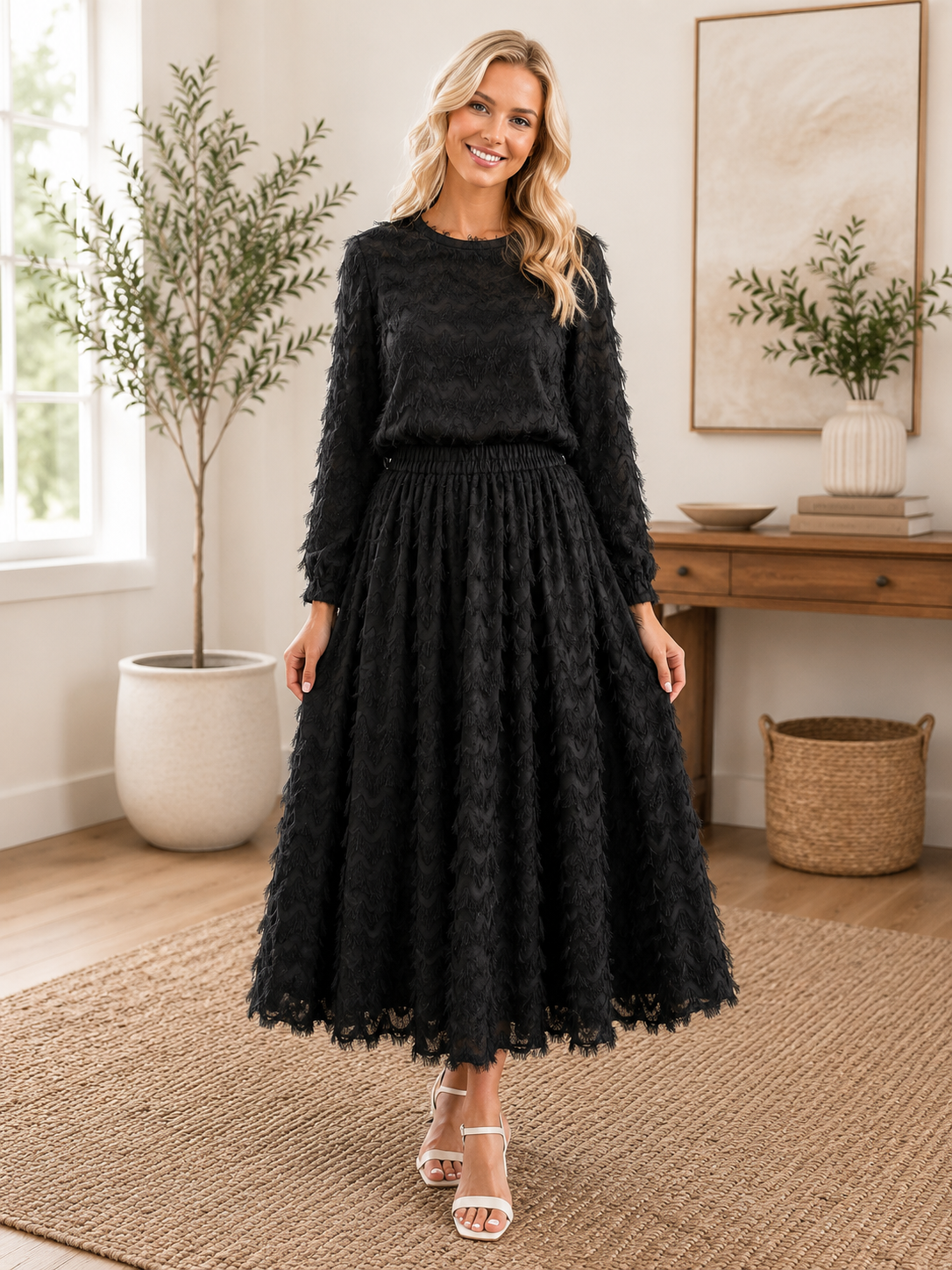 Moonlit Fringe Skirt