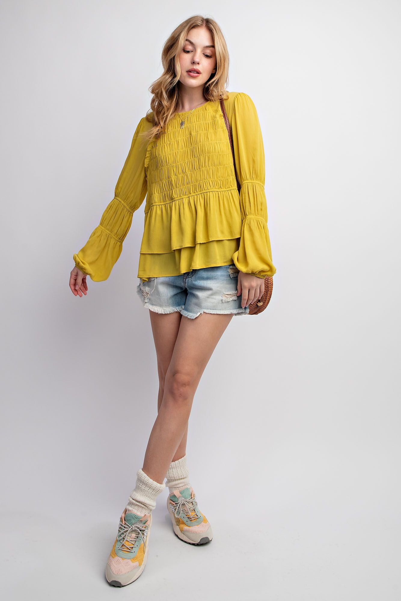 Golden Hour Smocked Blouse