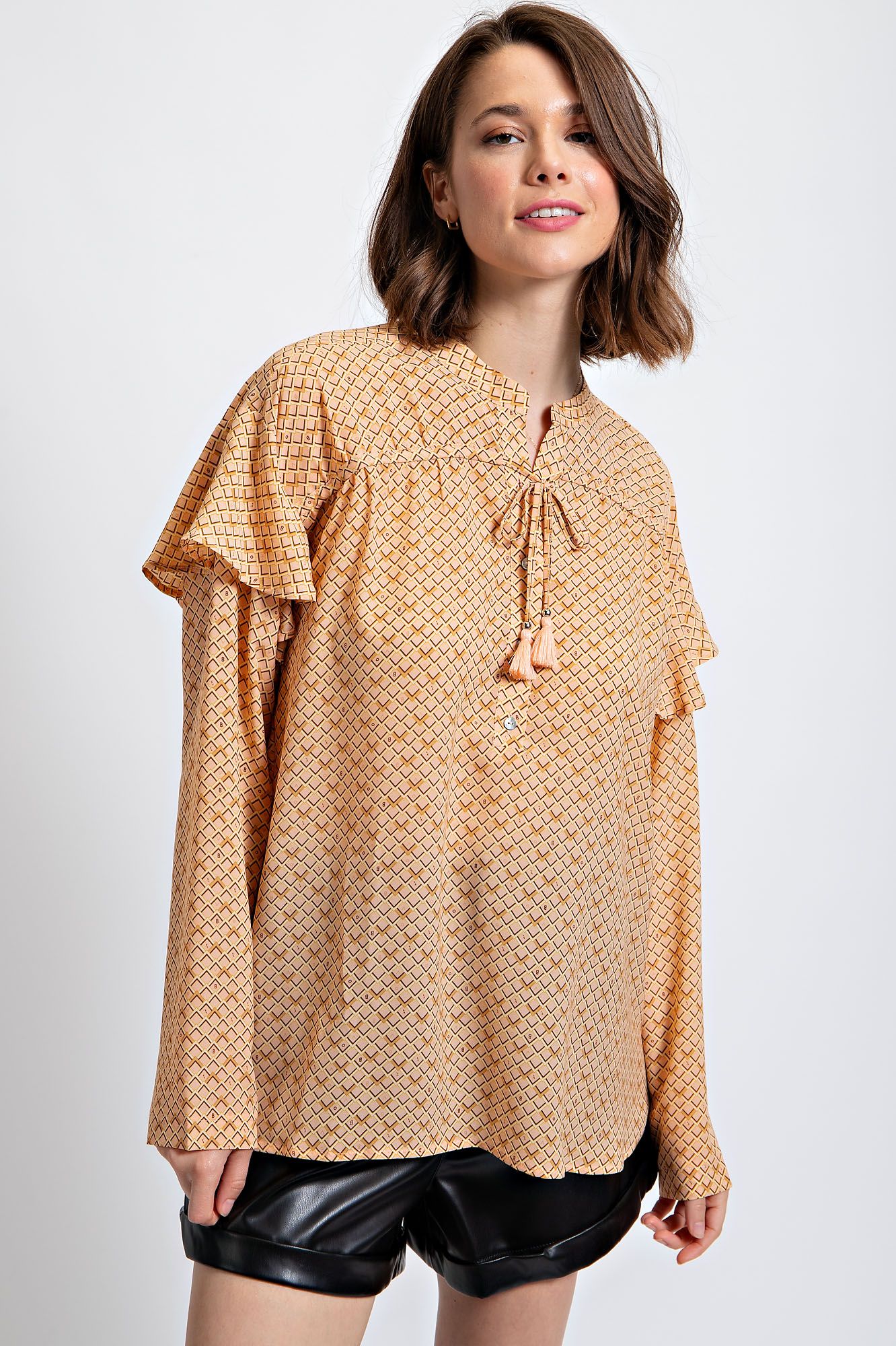 Desert Bloom Ruffle Blouse