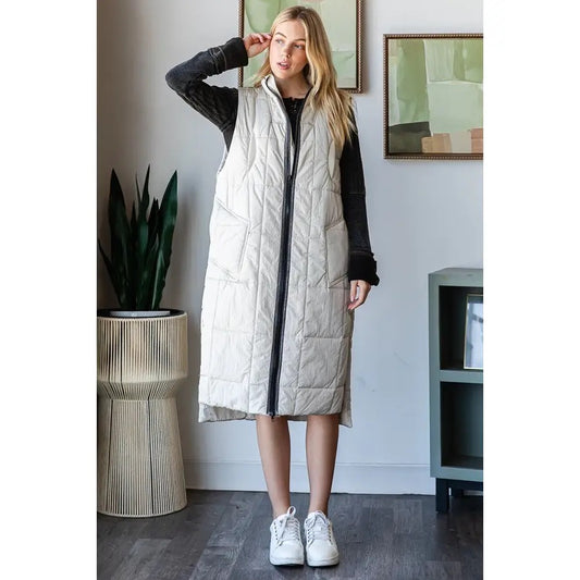 Padded Long Vest Dress Oli & Hali