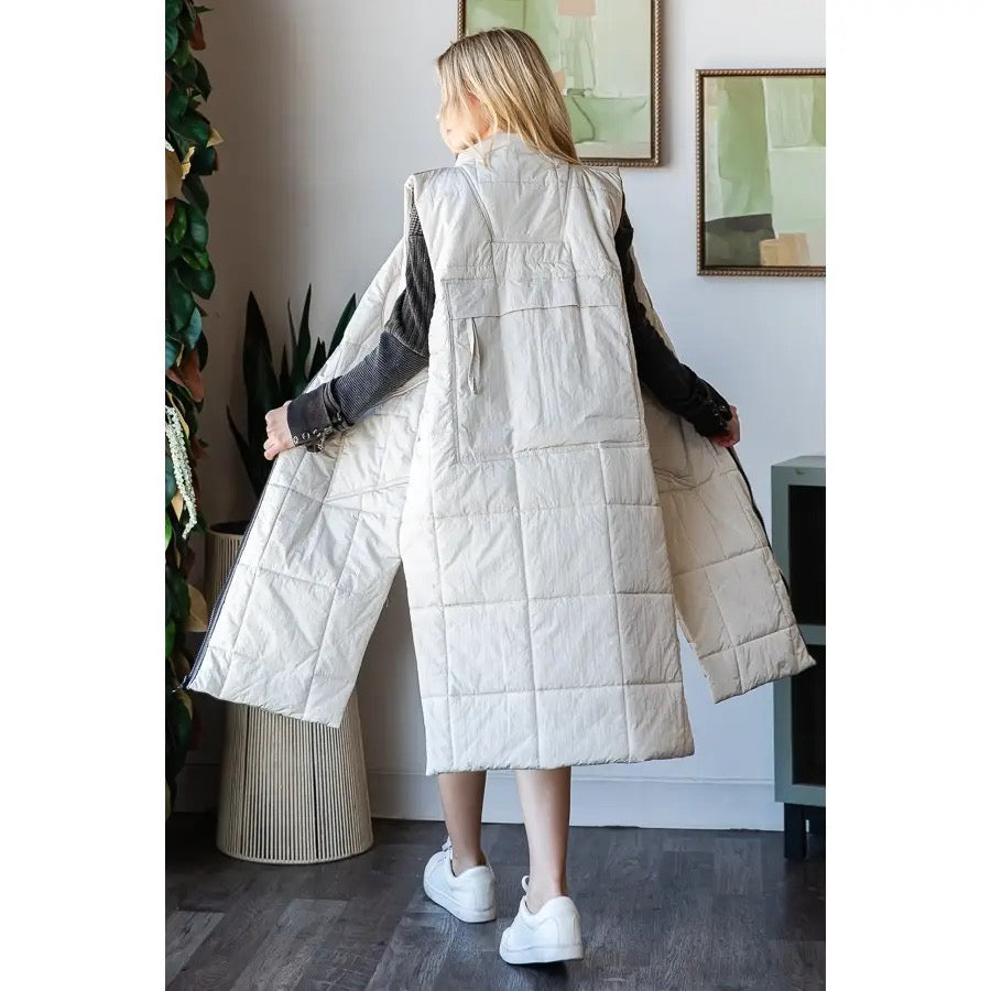 Padded Long Vest Dress
