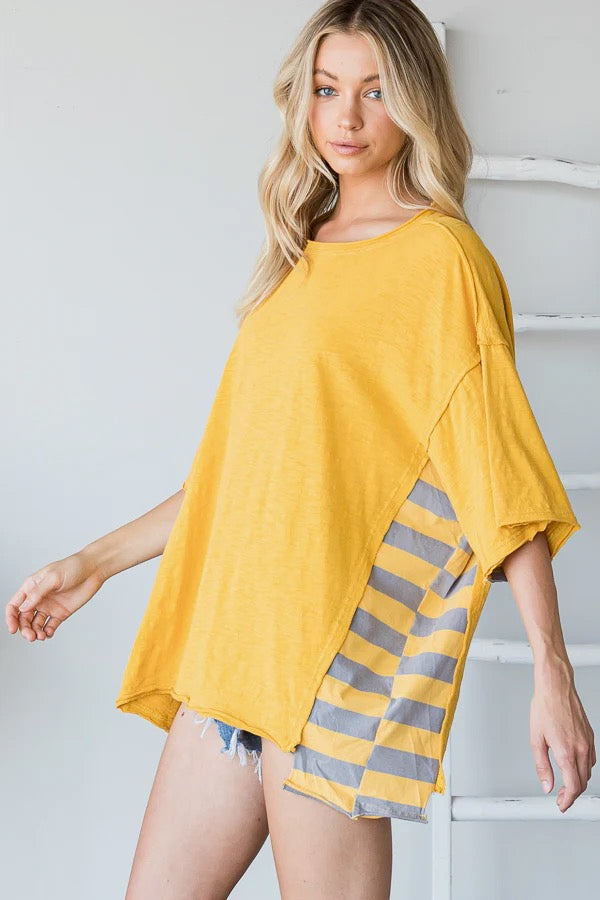 MUSTARD YELLOW OVERSIZED T-shirt