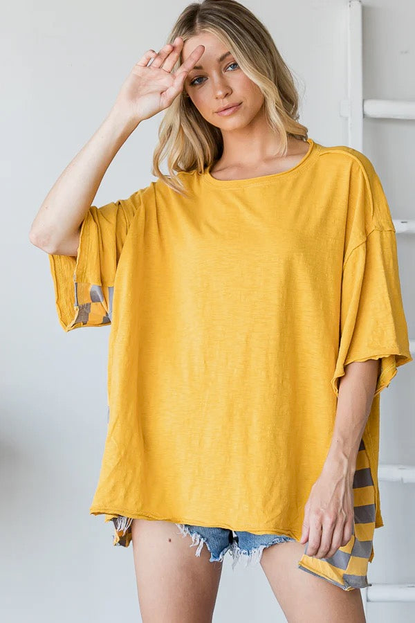 MUSTARD YELLOW OVERSIZED T-shirt