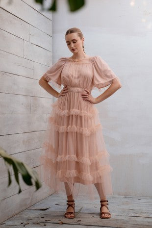 Tulle Midi Dress