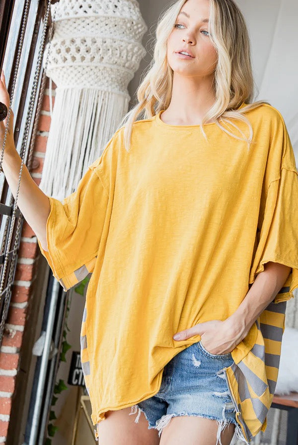 MUSTARD YELLOW OVERSIZED T-shirt