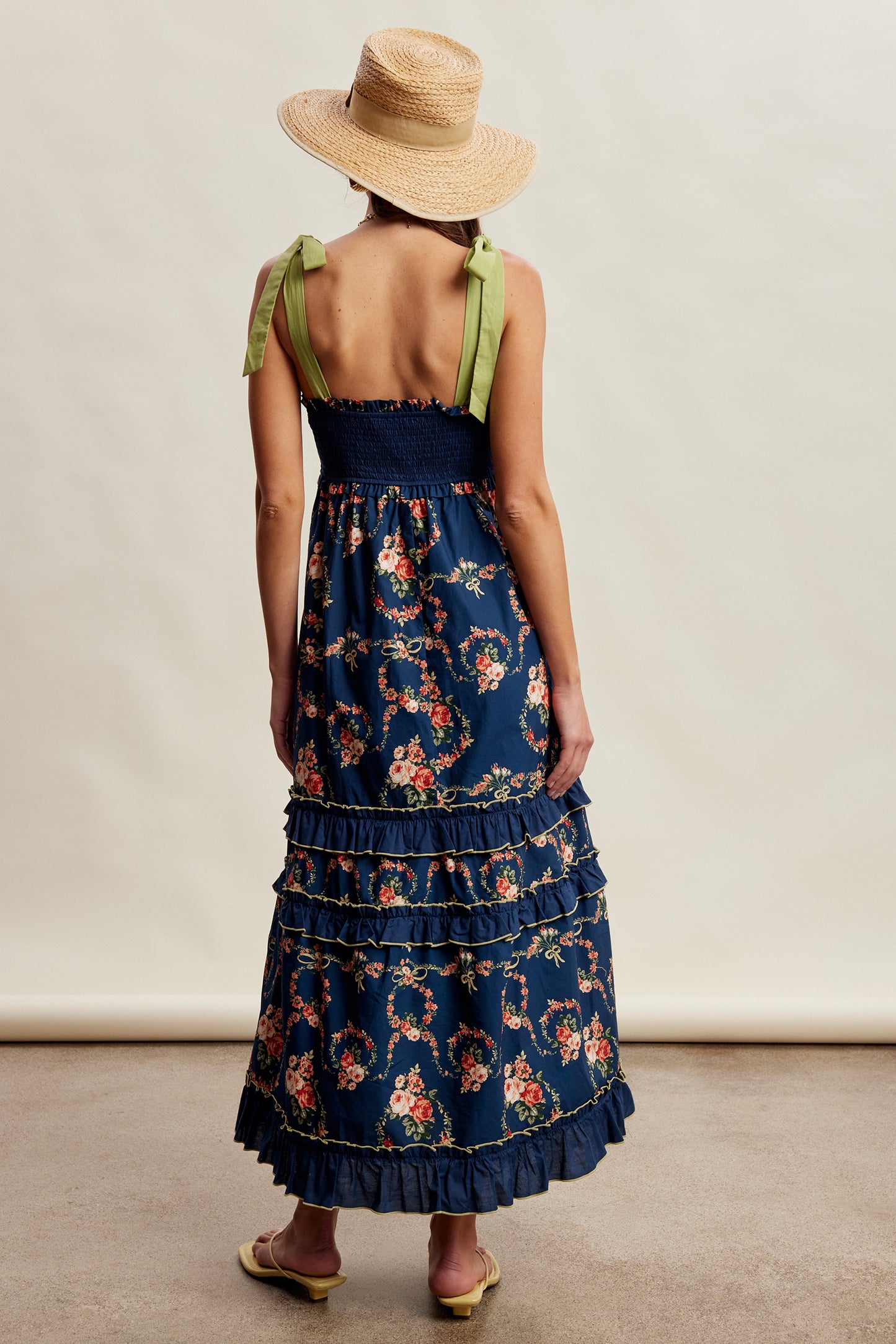 Navy Rose Sundress