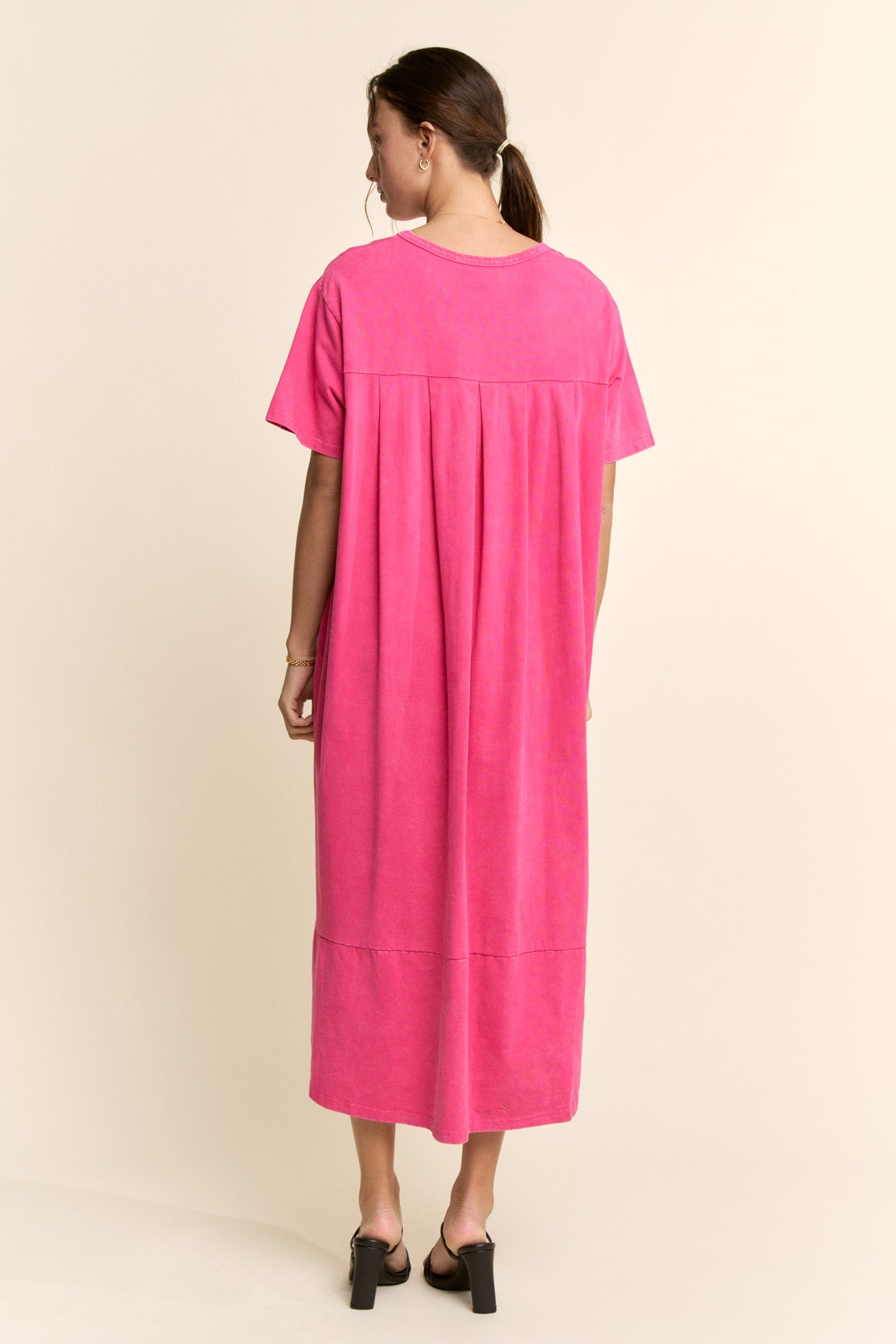 BOUGIE PINK TSHIRT PLUS DRESS