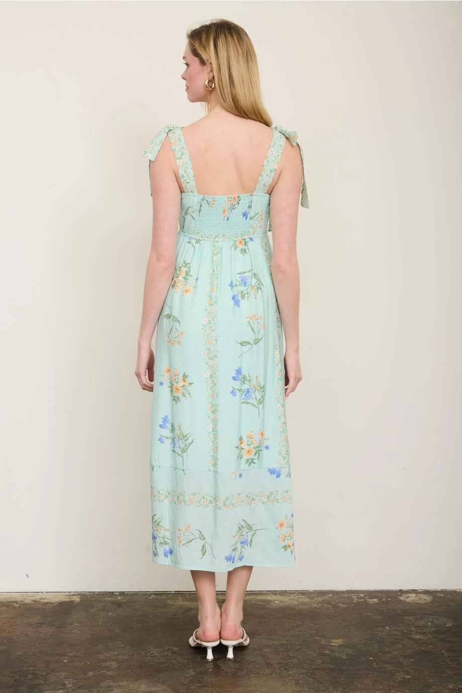 Floral Green Midi Dress