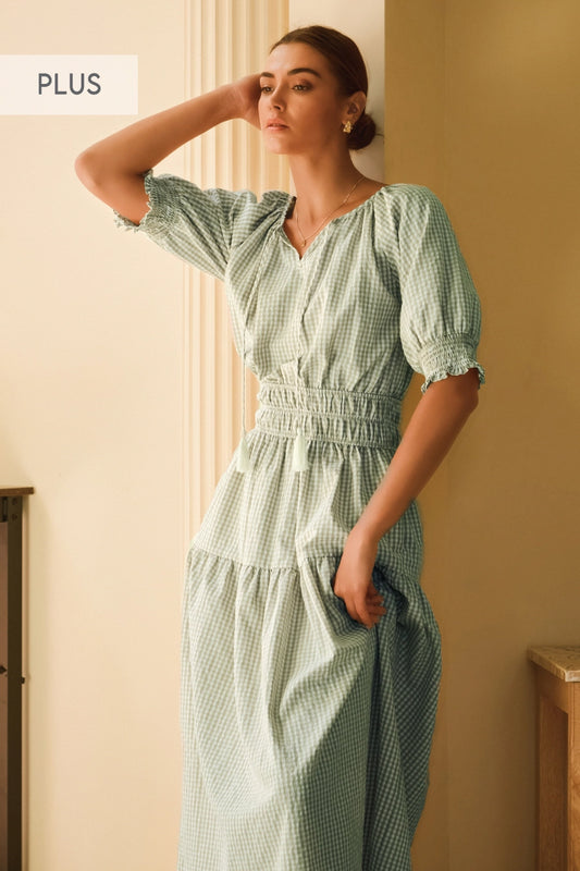 Maddison's gingham midi