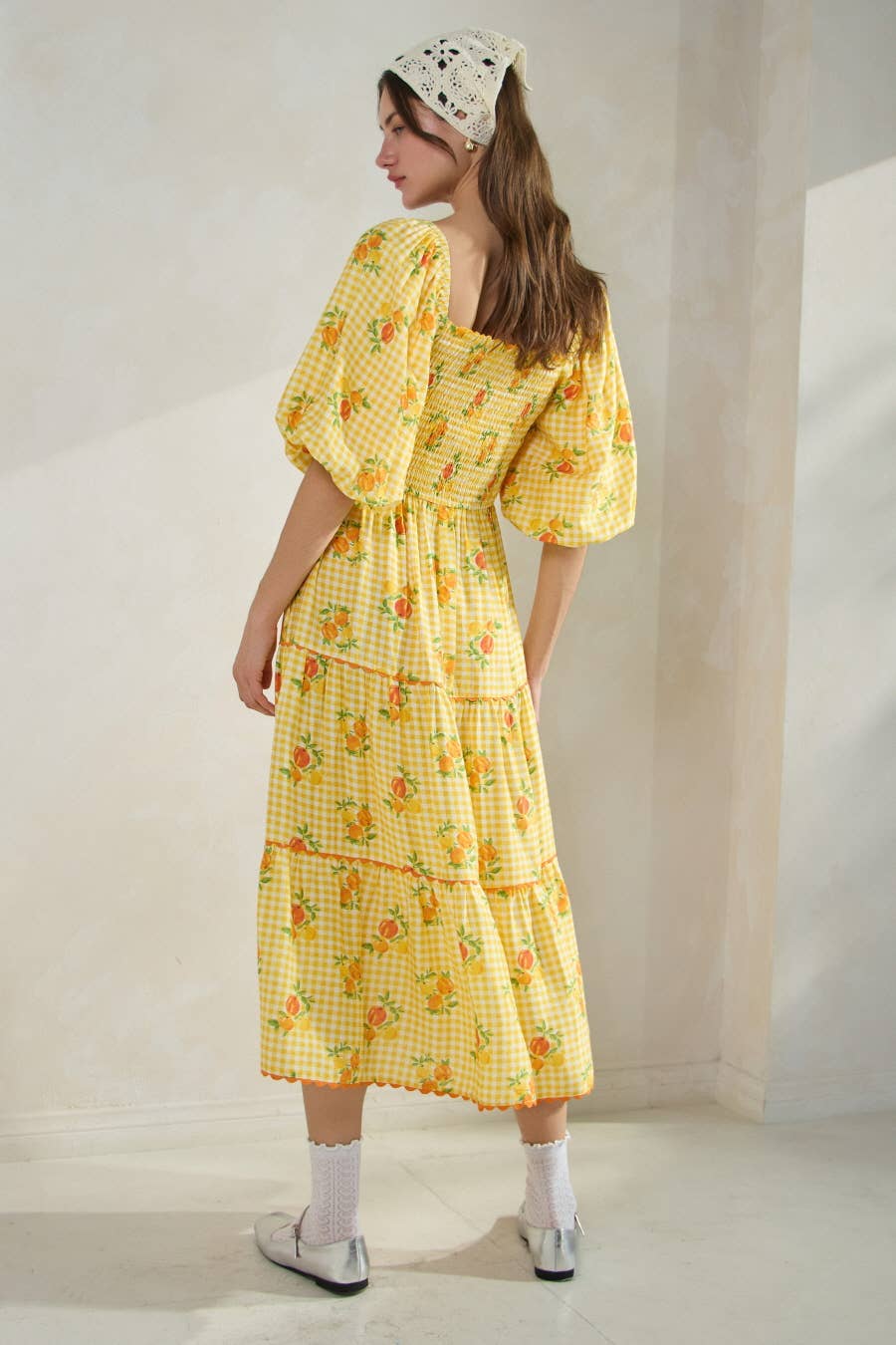 Plus Garden Party Printed Midi Dress