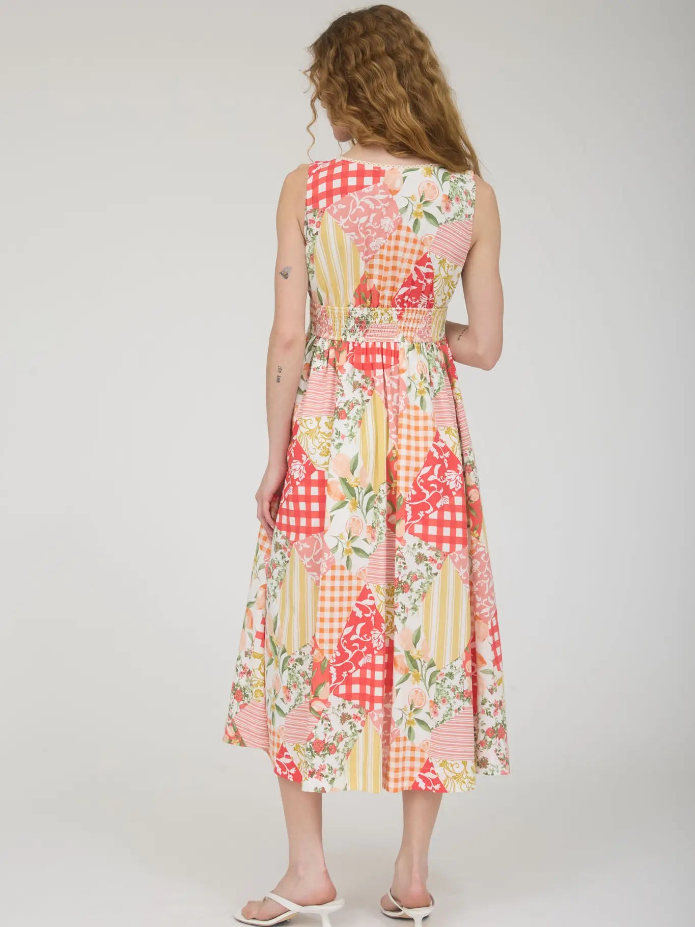 Garden Quilt Midi Dress