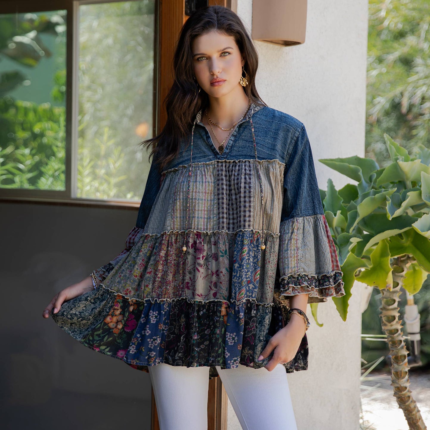 Overdyed Jhabla Top With Emb Also in PLUS