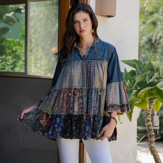 Overdyed Jhabla Top With Emb Also in PLUS