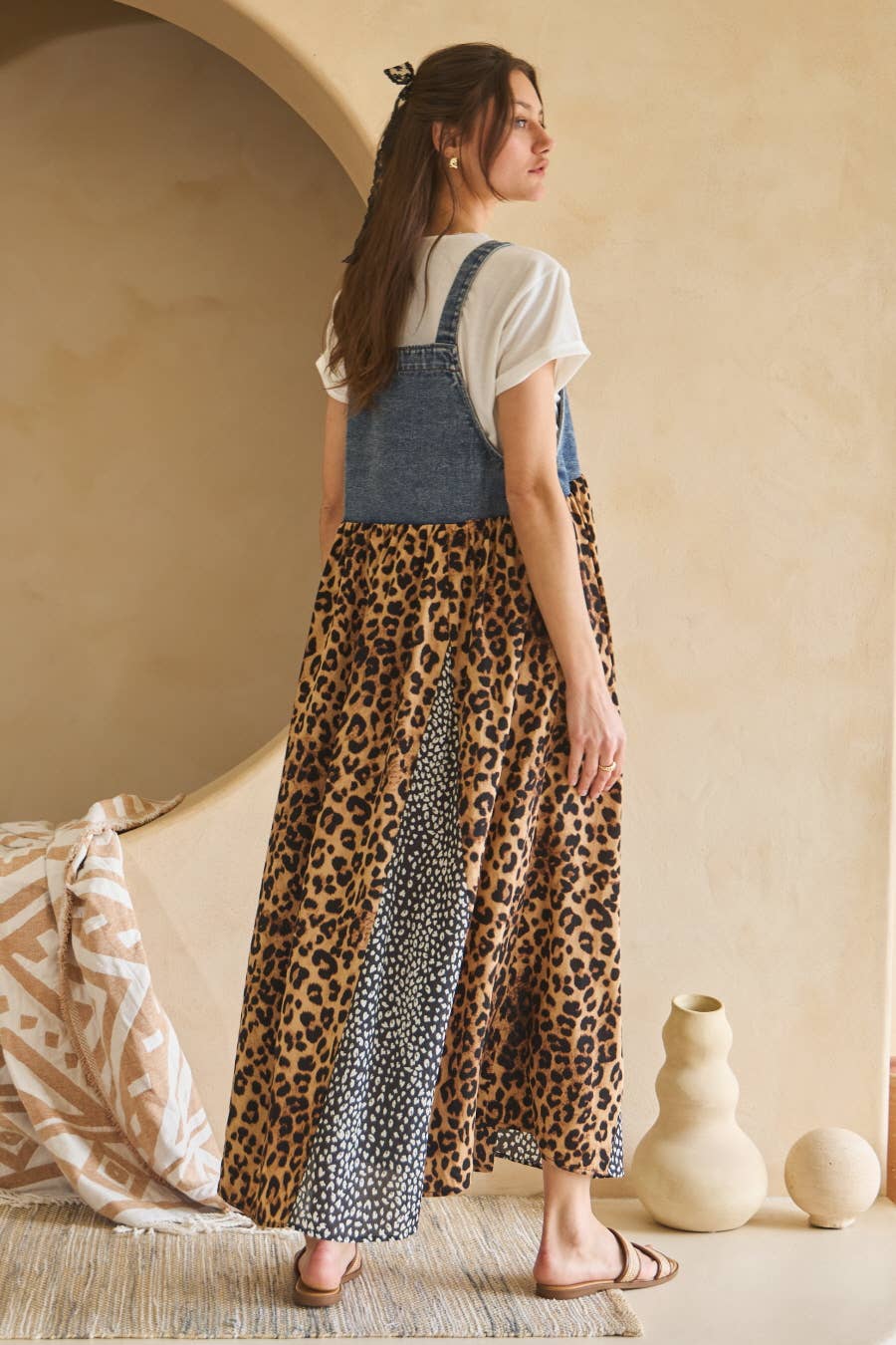 Plus Denim Overall Dress
