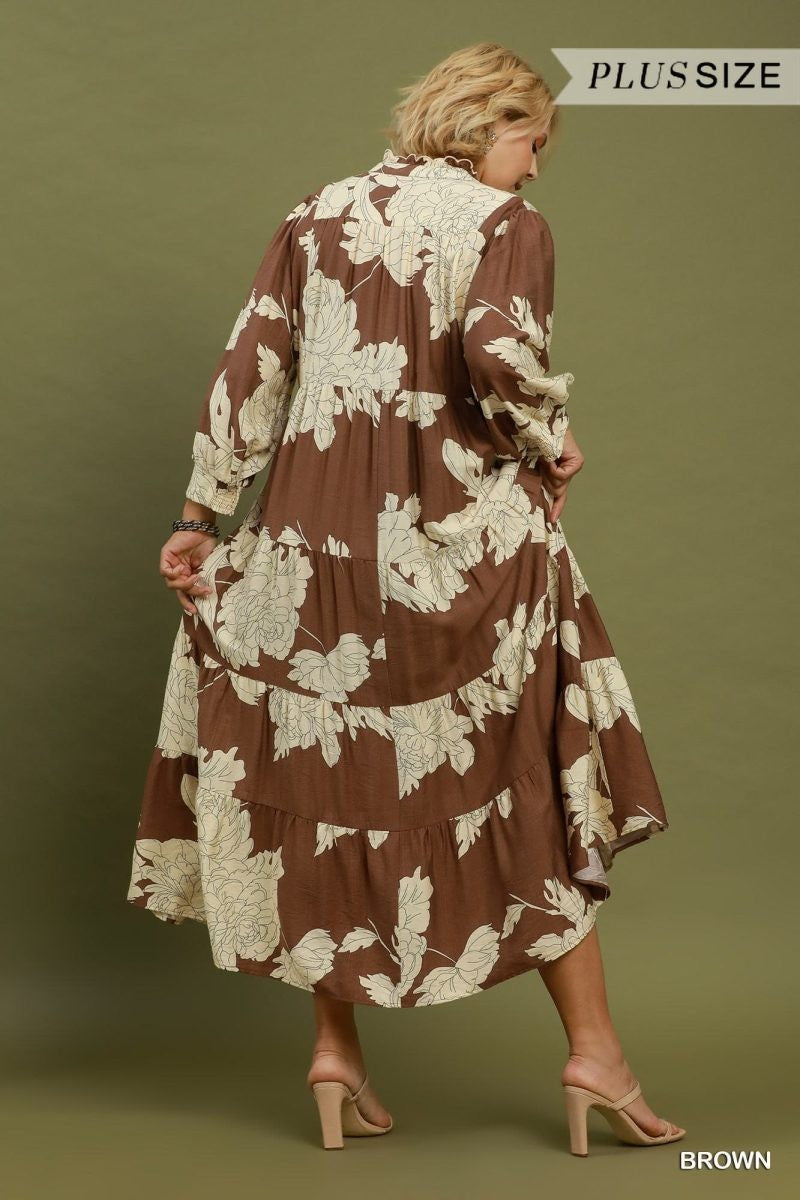 BROWN FLORAL