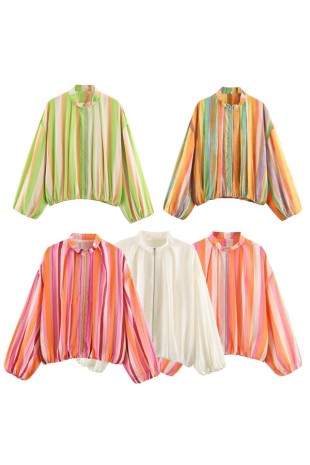 Sunset Stripe Bomber Jacket