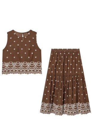 Brown & White Contrast Set