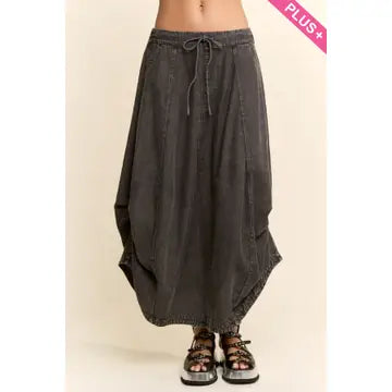The Denim Black Parachute Skirt