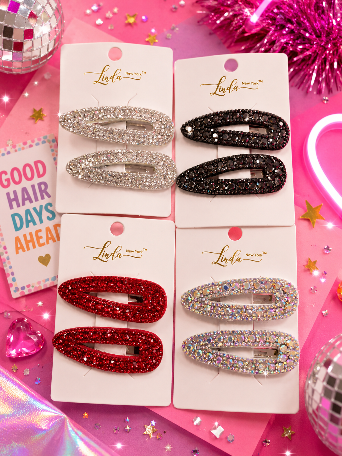Glam Sparkle Snap Clip Set