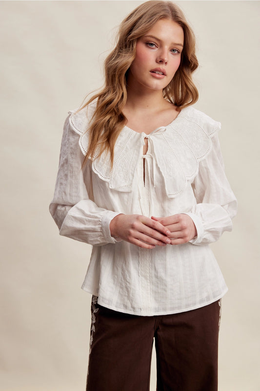 The Dewy Double Tie Blouse
