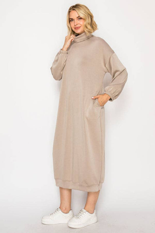 EFFORTLESSLY CHIC LOUNGE PLUS SIZE MIDI DRESS
