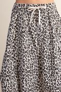 Printed Drawstring Midi Skirt