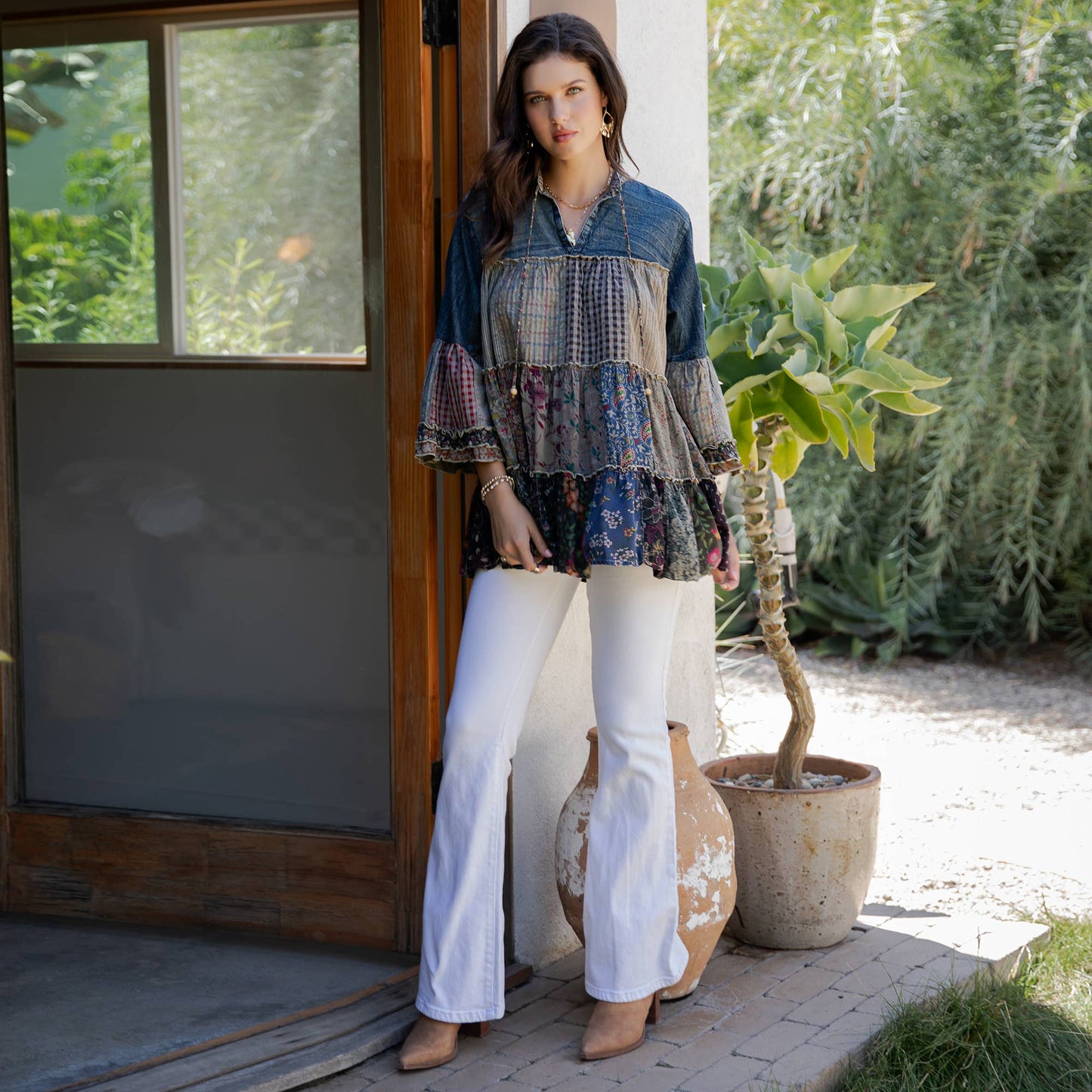Overdyed Jhabla Top With Emb Also in PLUS