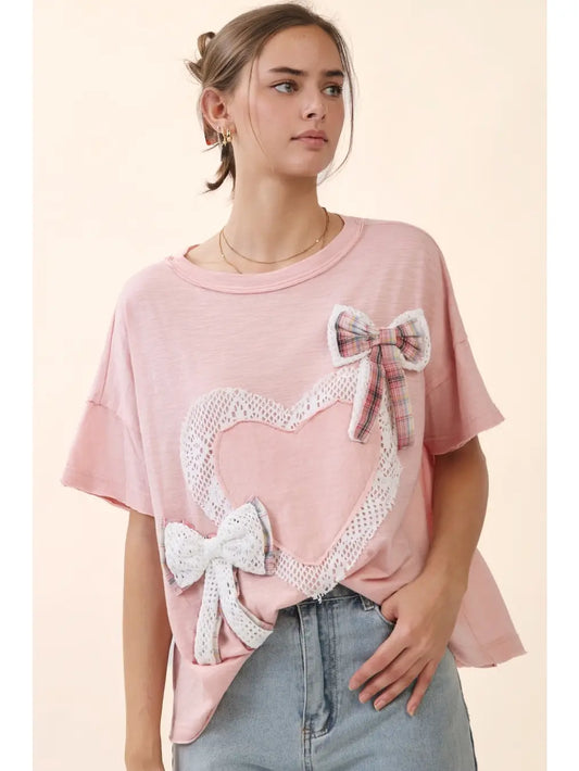 Iris' Heart and Bow tee