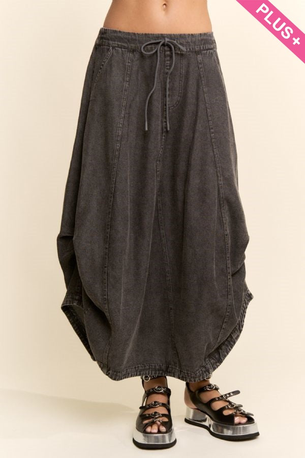 The Denim Black Parachute Skirt