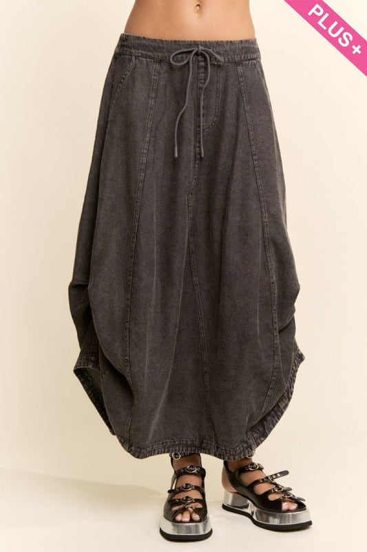 The Denim Black Parachute Skirt